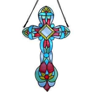 Cross Ornaments Wall Decor Catholic Colorful Prayer Acrylic Cross Pendant